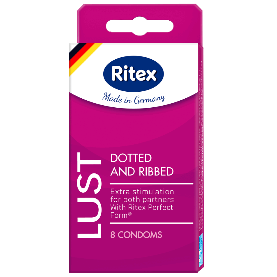 Презервативы Ritex LUST С Кольцами и Пупырышками (8шт.) - 