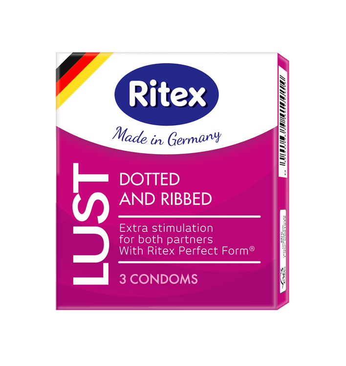 Презервативы Ritex LUST С Кольцами и Пупырышками (3шт.) - 